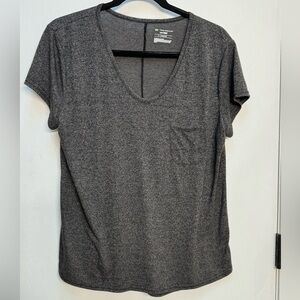 Tek Gear, Dry Tek, Women’s, V-neck, Short Sleeve, Black, Size L